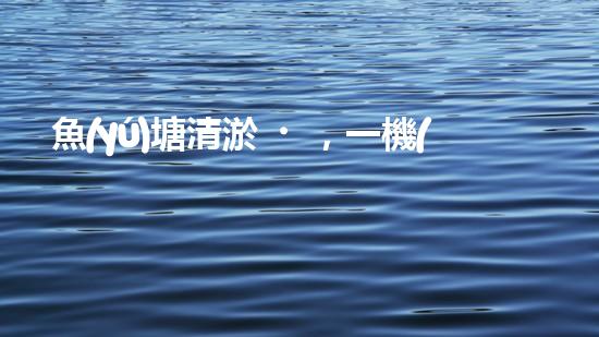 魚(yú)塘清淤，一機(jī)在手，泥沙無(wú)處藏！武漢魚(yú)塘清淤設(shè)備型號(hào)大揭秘！